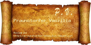 Praunstorfer Vaszilia névjegykártya